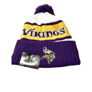 New Era Minnesota Vikings NFL Winter Knit Hat Cap Fleece Lined NEW
